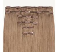 ADDITIONAL LENGTHS Clip In Hair Extensions Full Set 100% Real Human Hair Quick to Use for Solid Hold & Remove When Desired Naturally Drawn | (10 Medium Brown, 18 Inch)