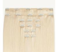 ADDITIONAL LENGTHS Clip In Hair Extensions Full Set 100% Real Human Hair Quick to Use for Solid Hold & Remove When Desired Naturally Drawn | (613 Bleach Blonde, 18 Inch)