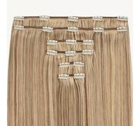 ADDITIONAL LENGTHS Clip In Hair Extensions Full Set 100% Real Human Hair Quick to Use for Solid Hold & Remove When Desired Naturally Drawn | (6/22 Chestnut Blonde Mix, 22 Inch)