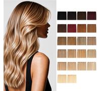 ADDITIONAL LENGTHS Clip In Hair Extensions, Medium Brown Bleach Blonde, 18" | One Piece, 100% Real Human Hair, 30g Naturally Drawn 12" Width, Quick to Use, Solid Hold & Remove When Desired