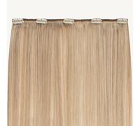 ADDITIONAL LENGTHS Clip In Hair Extensions One Piece 100% Real Human Hair Quick to Use for Solid Hold & Remove When Desired 30g Naturally Drawn 12" Width | (Medium Brown Bleach Blonde mix, 22 Inch)