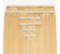 ADDITIONAL LENGTHS Volume Clip In Hair Extensions Full Set 100% Real Human Hair Quick to Use for Solid Hold & Remove When Desired Naturally Drawn | (Light Golden Blonde 2, 20 Inches)