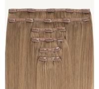 ADDITIONAL LENGTHS Volume Clip In Hair Extensions Full Set 100% Real Human Hair Quick to Use for Solid Hold & Remove When Desired Naturally Drawn | (Medium Brown, 24 Inches)