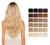ADDITIONAL LENGTHS Volume Clip In Hair Extensions Full Set 100% Real Human Hair Quick to Use for Solid Hold & Remove When Desired Naturally Drawn | (Light Golden Blonde, 20 Inches)