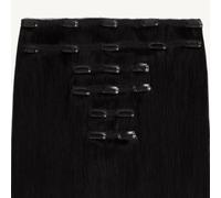 ADDITIONAL LENGTHS Volume Clip In Hair Extensions Full Set 100% Real Human Hair Quick to Use for Solid Hold & Remove When Desired Naturally Drawn | (Jet Black, 24 Inches)