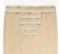 ADDITIONAL LENGTHS Volume Clip In Hair Extensions Full Set 100% Real Human Hair Quick to Use for Solid Hold & Remove When Desired Naturally Drawn | (Medium Brown Bleach Blonde Mix, 20 Inches)
