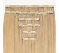 ADDITIONAL LENGTHS Volume Clip In Hair Extensions Full Set 100% Real Human Hair Quick to Use for Solid Hold & Remove When Desired Naturally Drawn | (Medium Golden Blonde, 24 Inches)
