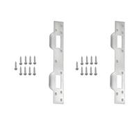Additional Metal Door Hook Strengthener Double Hole Hit Plate for Strengthened Stability Outdoor Indoor Use Unequipped Required Wood/Metal Door Security Plate