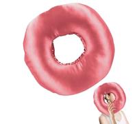 ADDLIVE Ear Piercing Pillow 28cm, Donut Pillow for Ear Piercing, EarPiercing Pillowfor Side Sleepers with Invisible Zipper, EarPillow with Hole, Ring Cushion, Pink