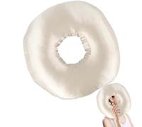 ADDLIVE Ear Piercing Pillow, 28cm Donut Pillow for Ear Piercing with Hole, Ring Cushion for Side Sleepers, Releasing Ear Pain Ear Inflammation Pressure Sores, Sleeping Guard (Champagne)