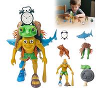 ADDLIVE Italian Brainrot Figurines, 6 Pcs Brainrot Toys Set, 3D Funny Tralalero Tralala Toy Fusion Desk Decor, Creative Home Decor and Collectible Figurines for Fans Ages 6+ (Fusion Monster)