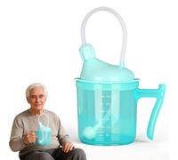 ADDLIVE Sippy Cup for Adults, Beakers for Elderly, 3 in 1 Non Spill Cups for Elderly, 300ML Dysphagia Cups with Lid and 30cm Straw, Adult Sippy Cups for The Elderly and Disabled Adults Non Spill