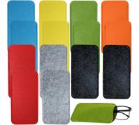 AddLotLot 14 PCS Felt Eyeglass Pouchs Glasses Storage Pouch Sunglasses Holder Case Bag Makeup Pouch Spectacles Sleeve Eyeglasses Bags Soft Slip in Pouch Holder for Women Men