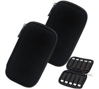 AddLotLot 2 PCS Flash Drive Cases Portable Thumb Drive Caes 10 Slots USB Storage Bag Drive Holder Cable Organiser Pouch Electronic Accessories for Home Office Busines Store Small Items