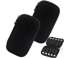 AddLotLot 2 PCS Flash Drive Cases Portable Thumb Drive Caes 10 Slots USB Storage Bag Drive Holder Cable Organiser Pouch Electronic Accessories for Home Office Busines Store Small Items