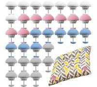 AddLotLot 32 PCS Mushroom Duvet Clips Non Slip Duvet Cover Clips Blanket Pins Bed Sheet Pin Curtain Fasteners One Key Unlock Bedding Accessories for Blanket Bed Sheet Curtain Socks Mattress Covers