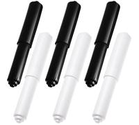 AddLotLot 6 PCS Plastic Toilet Tissue Roll Holders Toilet Roll Holder Insert Spring Loaded Spindle Bathroom Tissue Dispenser Paper Holder Spring Loaded Plastic Replacement for Bathroom