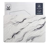 Addogyy Diatomite Stone Pet Feeding Mat for Dog Cat Super Absorbent Diatomite Quick Drying Stone Dog Food Water Mat, Dog Mats for Food and Water with Non-Slip Station, Fast Dry Pet Mats,Marble White
