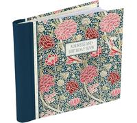 Address & Birthday Book - Address Organizer with Spiral Binding (164 x 145mm) - Contact & Birthday Reminder Book with Tab Dividers (William Morris Cray Blue)