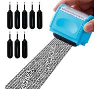 Address Blocker Wide Roller StampConfidential Roller Stamp, Data Defender, Identity Theft Protection Roller Stamp, Including 8-Pack Refills, Anti Theft and Privacy Safety