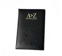 Address Book A to Z Index Small Contact Journal Password Diary Phone Book Office School Desk Padded Hardcover Notebook 18 x 12.5cm(small version of A5) (BROWN)