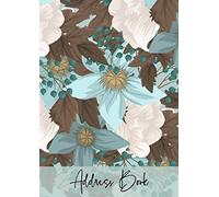 Address Book: A4 Large Print Address Book with Alphabetical Tabs for Seniors, Mint Green Floral Theme