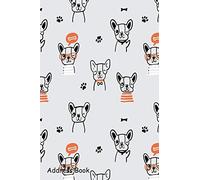 Address Book: For Contacts, Addresses, Phone, Email, Note,Emergency Contacts,Alphabetical Index With Dog Hand Drawn Grey Pattern Background