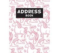 Address Book For Kids: An Alphabetical Large Address Book For Contact, Email, Mobile, Birthday - Pink Cute Unicorn Notebook