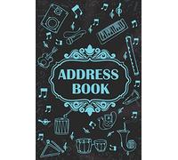 Address Book for Musicians With Cool Design Inside. 120 Pages 6x9 in. Space to Write Name, Addresses, Mobile, Birthday, Home, Work, Social Media and ... Address and Lyrics: Music Lovers, Students.