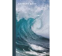 Address Book: Hardcover Hardback / Big Blue Ocean Wave Theme / Track Names - Telephone Numbers - Emails in Small 6x9 Notebook Organizer / Alphabetical ... Kids - Teen - Adult -Senior Citizen Gift