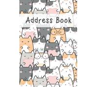 Address Book: Kids Alphabetical Address Book with Birthday, Social Media, Phone, and Emails. Cute Cate Theme