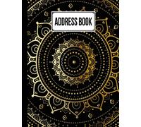 Address Book: mandala Cover Address Book, Record Birthday, Phone Number, Address, Email and Notes, 120 Pages, Size 8.5" x 11" Design by Susan Fanning