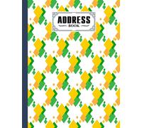 Address Book: Squares Cover Address Book, Record Birthday, Phone Number, Address, Email and Notes, 120 Pages, Size 8.5" x 11" Design by Regine Moritz