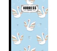 Address Book: Swans Cover Address Book, Record Birthday, Phone Number, Address, Email and Notes, 120 Pages, Size 8.5" x 11" Design by Klara Wolter