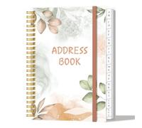 Address Book with Alphabetical Tabs - A5 Telephone & Address Book with Address Contacts, Special Date, Phone, Birthday & Internet Login Password for Home and Office, 6.2" x 8.5", Rose Leaf