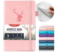 Address Book with Alphabetical Tabs: Hardcover Small Passwordbook - Address Book Large Print for Phone Numbers - Internet Website Logins - AddressNotebook Journal for Home 5"*7.6"-Pink