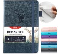 Address Book with Alphabetical Tabs: Hardcover Small Passwordbook - Address Book Large Print for Phone Numbers - Internet Website Logins - AddressNotebook Journal for Home 5"*7.6"
