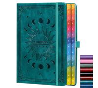 Address Book with Coloured Alphabetical Tabs (8.4 x 5.7 inches) - Hardcover Contact Organiser for Website Passwords, Phone, Software Licenses and Important Information - Lake Green