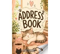Address Book with Hidden Cat Flipbook Animation: Personal Contact Organizer for Names, Addresses, Phone Numbers, Emails, Birthdays & Social Media for Cat Lovers Cozy Design