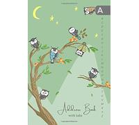 Address Book with Tabs: 4x6 Mini Contact Notebook with Alphabetical Index | Small Address Organizer | Cute Owl Tree Design Green