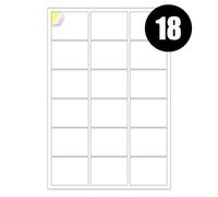 Address Labels, Self Adhesive Labels, 18 Labels Per A4 Sheet, 1800 Labels | 63.5 x 46.6mm Matte Sticker Label Paper | Printable Sticky Back | Inkjet & Laser Printing | 100 Sheet, 18 Labels Per Page