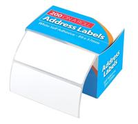 Address Labels, Self-Adhesive White, 89 mm x 37 mm, 200 Labels per Roll