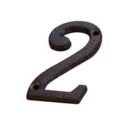 Address Number for Outdoor Signs,Decorative Cast Iron Metal Alphabet Letters Wall Sign Hanging Address Name,DIY Door Plate Alphabet Address Number and Door Plate (2)