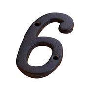 Address Number for Outdoor Signs,Decorative Cast Iron Metal Alphabet Letters Wall Sign Hanging Address Name,DIY Door Plate Alphabet Address Number and Door Plate (6)