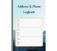 Address & Phone Logbook - 6"x9",120Pages: Keep names, phone numbers, and mailing addresses organized simple and elegant contact book