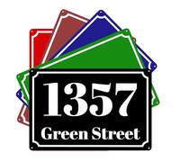 Address Plaque for House Sign with Street Name Number Personalized Customized House Number Sign on the Wall of the Outdoor Entrance