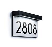 Address Plaques for House Solar Powered, House Number for Outside, LED Address Sign Outdoor Waterproof 6000K Daylight White
