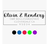 Address Stamp, Custom Self-Inking Personalized Return Address Stamp, Customized Rubber Stamper for Mail, Invitations & Gifts, Office Supplies, Small Business Essentials, 5 Colors & 4 Sizes, Rectangle