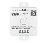 Addressable RGB LED Controller for DC 5V-24V Strips, WiFi-Enabled with Music (18 Modes), 146 Dynamic Effects & 16M Static Colors, White ABS(SP638E)