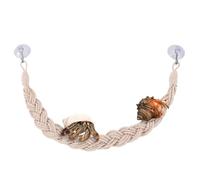 Adds Nature To Pet Habitat | Hermit Crab Climbing Jute Rope Ladder | Hermit Crab Toys With 2 Suction Cups | Perfect For Reptile Tank Terrarium Lizards Geckos Snakes Tree Frogs, Long Lasting Durability